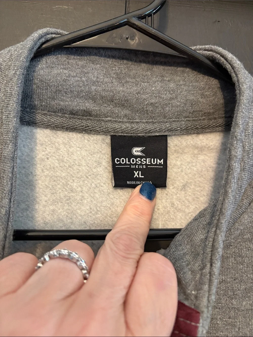 Colosseum Gray Quarter-Zip Pullover with Maroon Zipper and Gold Logo